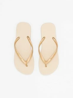 Πολύ καλή προσφορά 🛒 Προϋπολογισμός 👍 The Fashion Project Basic σαγιονάρες θαλάσσης με Flatform σόλα - Μπεζ 🛒 👍