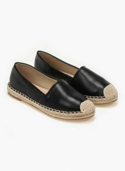 Προϋπολογισμός ⌛ Το φθηνότερο 🔔 The Fashion Project Εσπαντρίγιες δερματίνη με σχοίνινη σόλα - Μαύρο 👏 👍