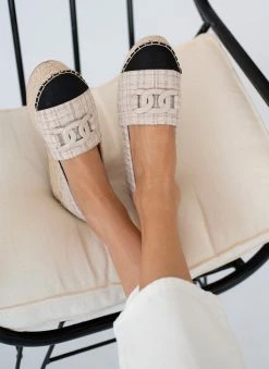 Αγορά 😀 ΧΟΝΔΡΙΚΟ ΕΜΠΟΡΙΟ 😀 The Fashion Project Εσπαντρίγιες τουίντ με διπλή σόλα - Μπεζ ⌛ ✔️