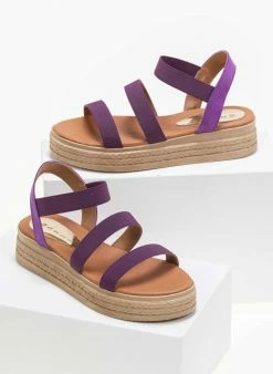Ολοκαίνουργιο 🛒 Αγορά 😉 Estil Flatforms με λάστιχο - Μωβ 🔔 😉