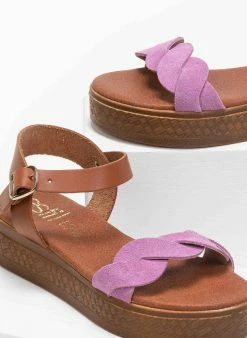 Η καλύτερη συμφωνία 👏 Προώθηση 😍 Estil καστόρινα Flatform πέδιλα - Λιλά ❤️ ⌛