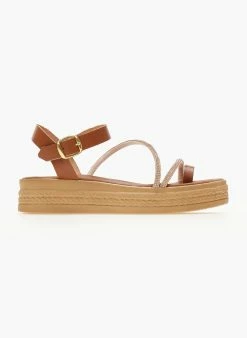 Flash Sale 🎁 Πολύ καλή προσφορά 🛒 Flatform πέδιλα TFP με μπαρέτα και Strass - Ταμπά 🔥 ✨