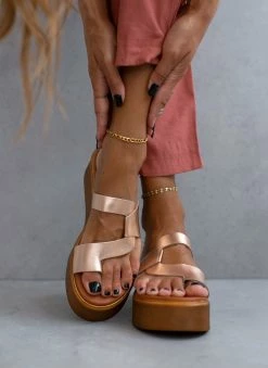 Τοπ 10 ⭐ Συμφωνίες ✔️ Flatforms δερμάτινα Estil με περαστή φάσα - Χαλκός 👏 😉