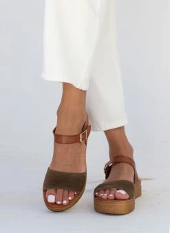 Εκπτωση 🔔 Καλύτερες κριτικές για 🌟 Flatforms TFP με καστόρινη φάσα - Λαδί 👍 🔔