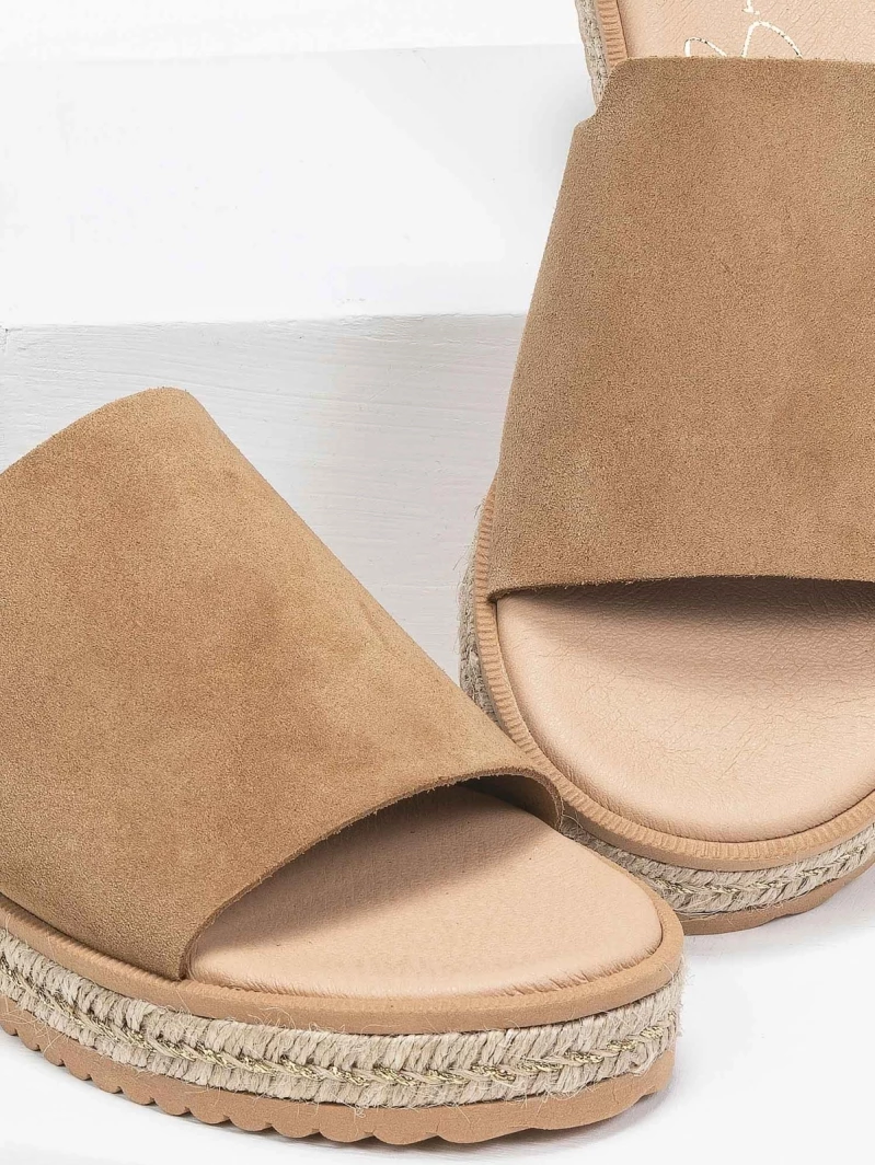 Εξοδος ❤️ Προώθηση 🥰 The Fashion Project Καστόρινα Flatforms με σχοινί στη σόλα - Πούρο ⭐ 😍 - Image 4