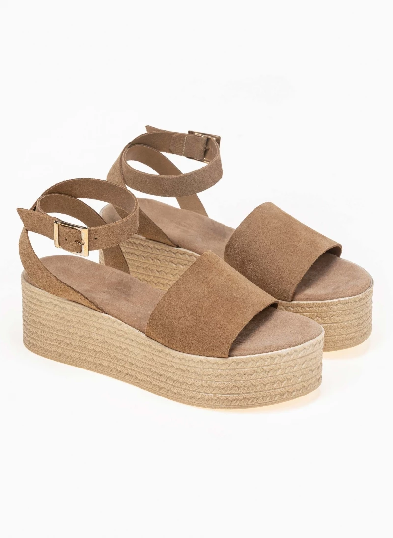 Προϋπολογισμός 😉 Το φθηνότερο ⭐ The Fashion Project Πέδιλα πλατφόρμες από καστόρι δέρμα - Πούρο 😍 😀 - Image 6