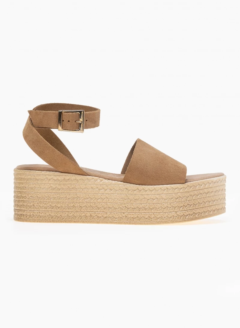 Προϋπολογισμός 😉 Το φθηνότερο ⭐ The Fashion Project Πέδιλα πλατφόρμες από καστόρι δέρμα - Πούρο 😍 😀 - Image 8