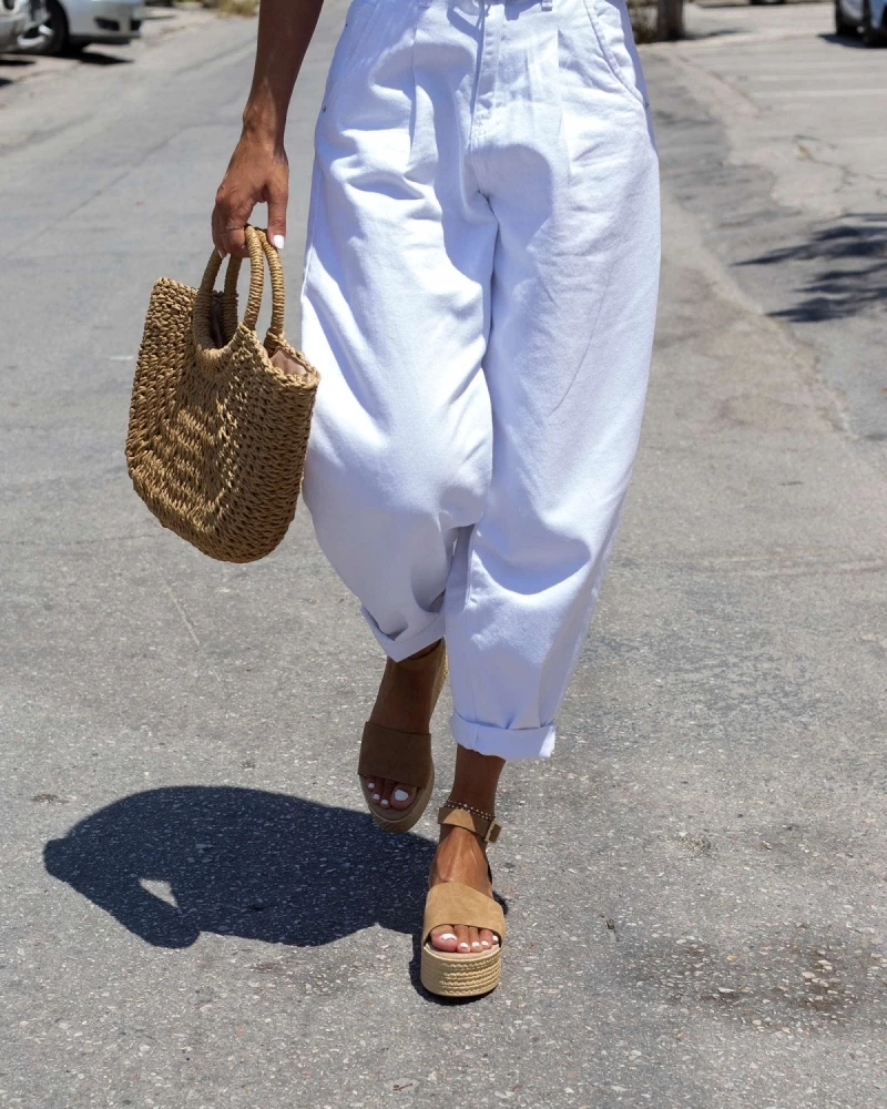 Προϋπολογισμός 😉 Το φθηνότερο ⭐ The Fashion Project Πέδιλα πλατφόρμες από καστόρι δέρμα - Πούρο 😍 😀 - Image 5