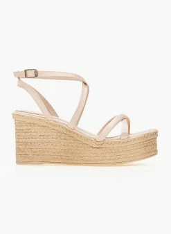 Το φθηνότερο 👍 Κουπόνι 👍 Πλατφόρες TFP με σατέν λουράκια - Nude 💯 ❤️