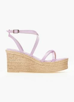 Προϋπολογισμός 👏 Το φθηνότερο 🔔 Πλατφόρες TFP με σατέν λουράκια - Λιλά 🥰 🎁