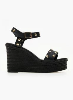 Καλύτερες κριτικές για 🌟 Το φθηνότερο 💯 Πλατφόρμες δερμάτινες ESTIL με μεταλλικά τρουκς - Μαύρο ⭐ ✨