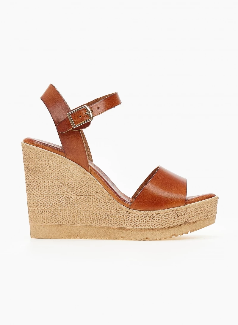 Flash Sale ✔️ Πολύ καλή προσφορά 😍 Πλατφόρμες δερμάτινες TFP με ψηλή σόλα - Ταμπά ⭐ 🎁 - Image 2