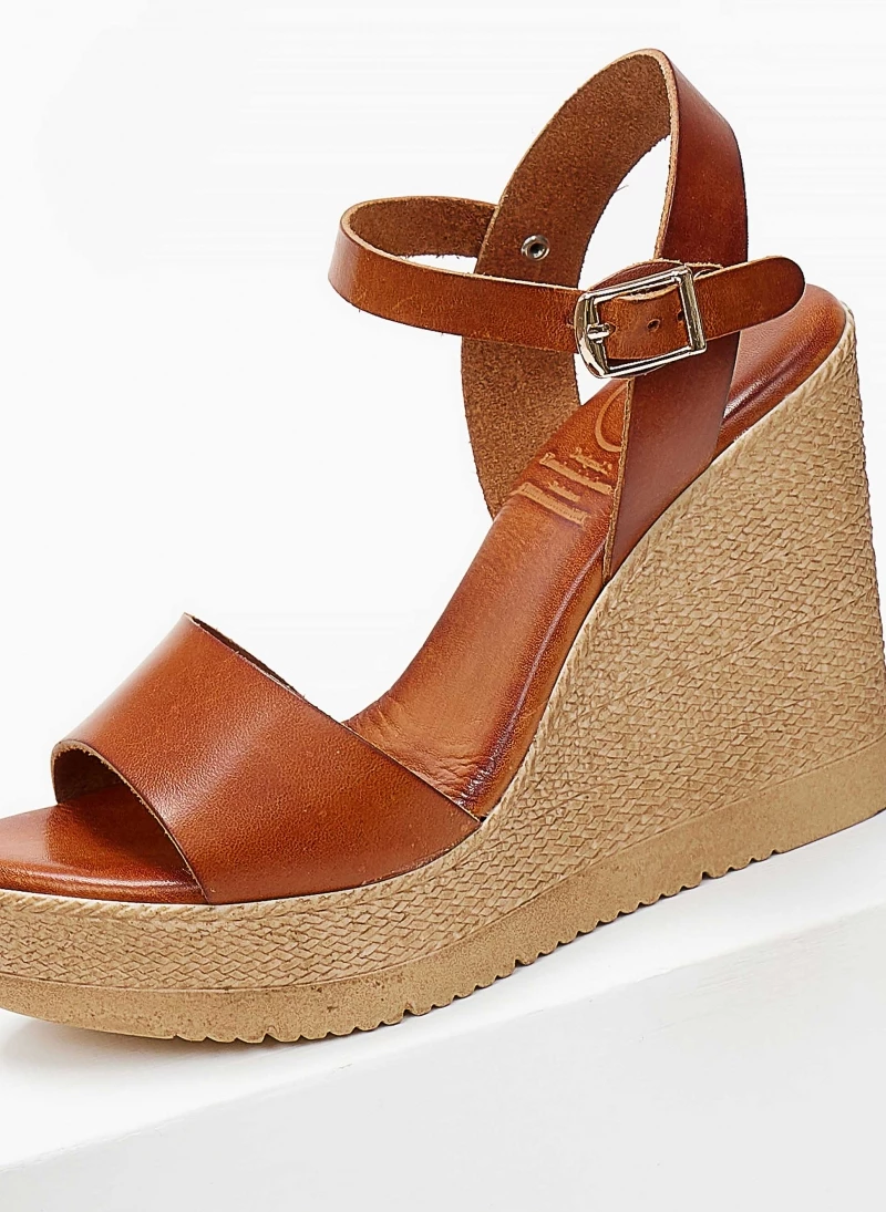 Flash Sale ✔️ Πολύ καλή προσφορά 😍 Πλατφόρμες δερμάτινες TFP με ψηλή σόλα - Ταμπά ⭐ 🎁 - Image 6