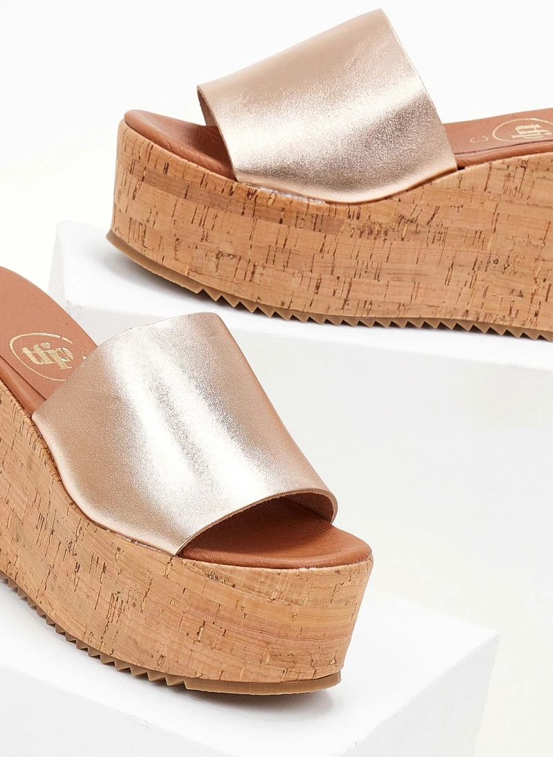 Φτηνός 🎉 Αγορά 😀 Πλατφόρμες δερμάτινες TFP με σόλα από φελλό - Χαλκός ⭐ 🥰 - Image 3