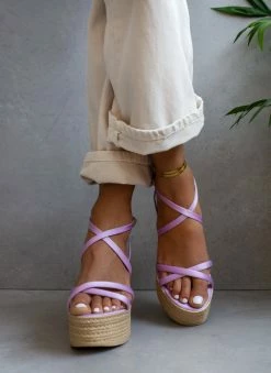 Εξοδος ✔️ Καλύτερες κριτικές για 😀 Πλατφόρμες σατέν TFP με δέσιμο χιαστί - Λιλά 😍 🎁