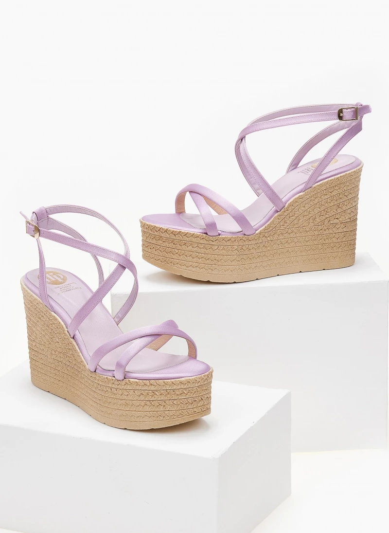 Εξοδος ✔️ Καλύτερες κριτικές για 😀 Πλατφόρμες σατέν TFP με δέσιμο χιαστί - Λιλά 😍 🎁 - Image 3