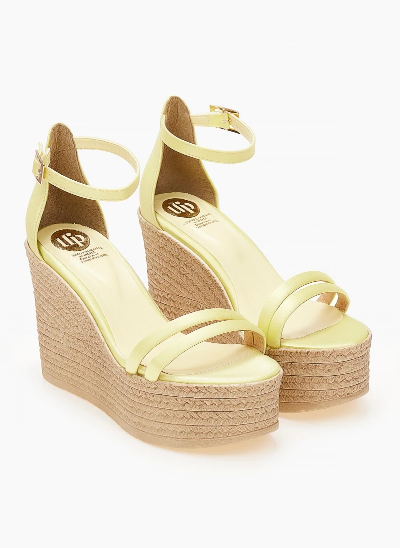 Flash Sale ✔️ Κουπόνι 🧨 Πλατφόρμες σατέν TFP με μπαρέτα - Κίτρινο ✔️ 💯 - Image 4