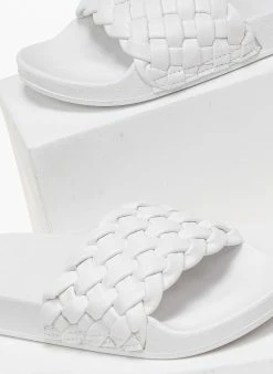 Καλύτερη πώληση 🔥 Best Pirce ✔️ The Fashion Project Slides με πλεκτή φάσα - Λευκό 🤩 👍