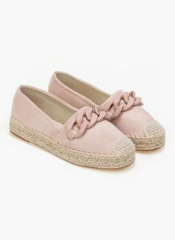 Κουπόνι 😉 ΧΟΝΔΡΙΚΟ ΕΜΠΟΡΙΟ 🔔 The Fashion Project Suede εσπαντρίγιες με διακοσμητικό - Ροζ ✔️ 🎁